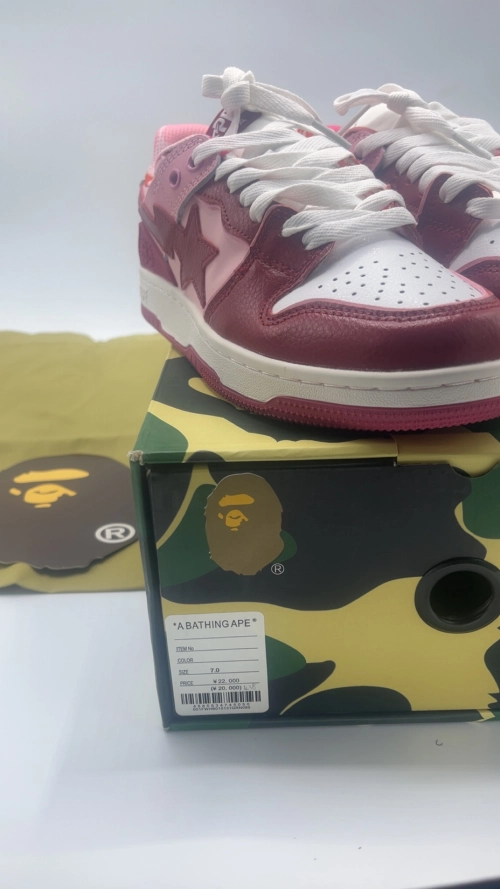 A Bathing Ape Bape Sta Low Mountain White Red review 