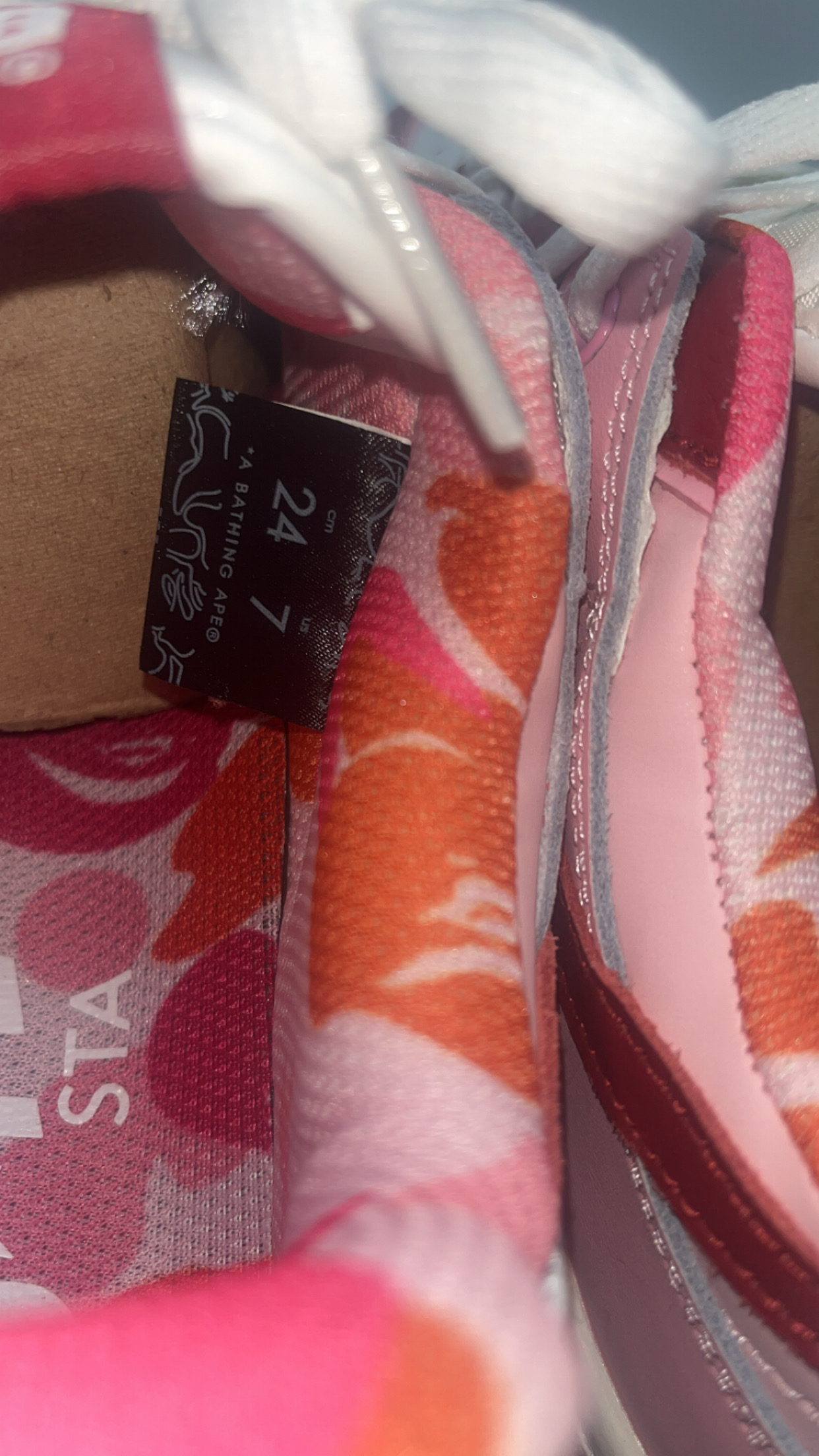 A Bathing Ape Bape Sta Low Mountain White Red review bandz 04