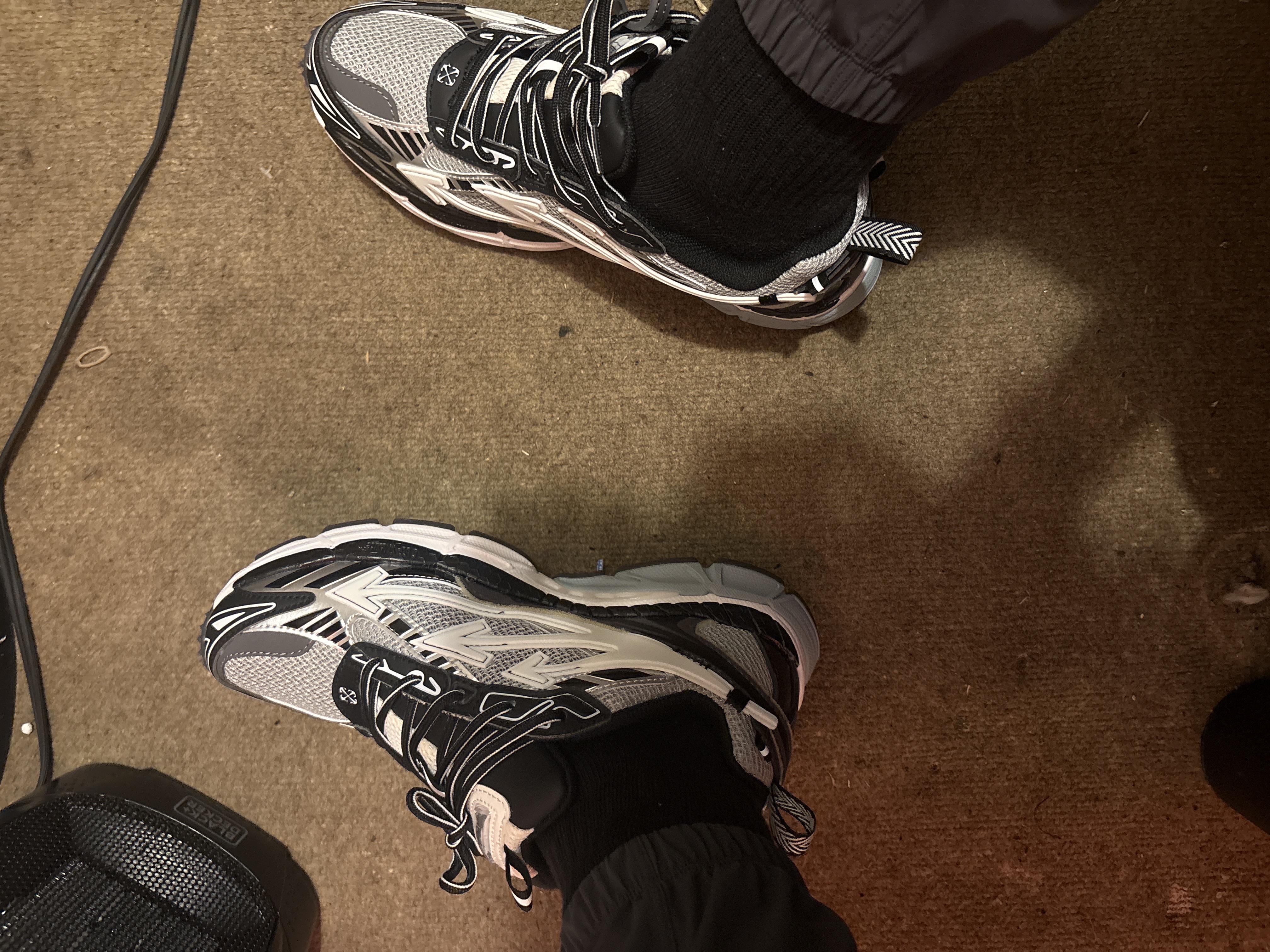 Off-White Be Right Back Blue Silver white OMIA295C99FAB0010510 review q