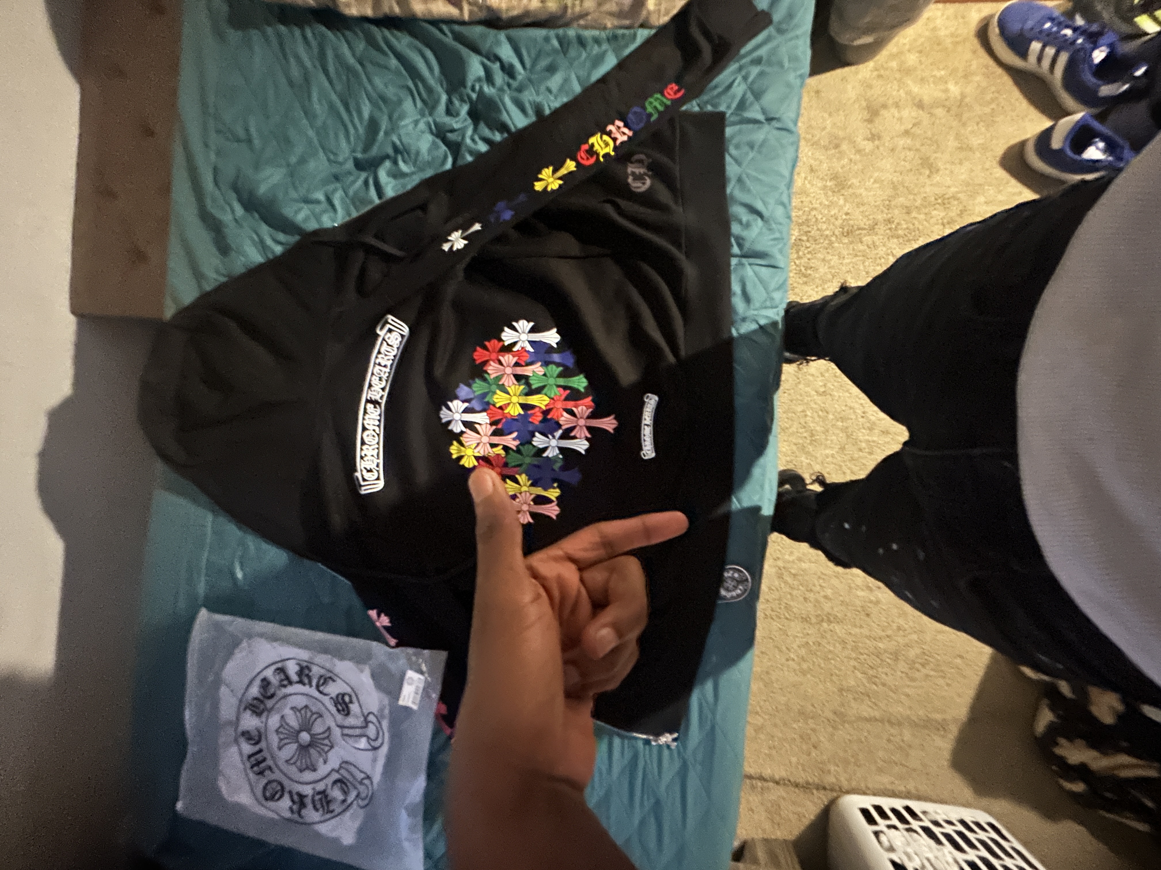 Chrome Hearts Multi Color Cross Hoodie Black review Nyair