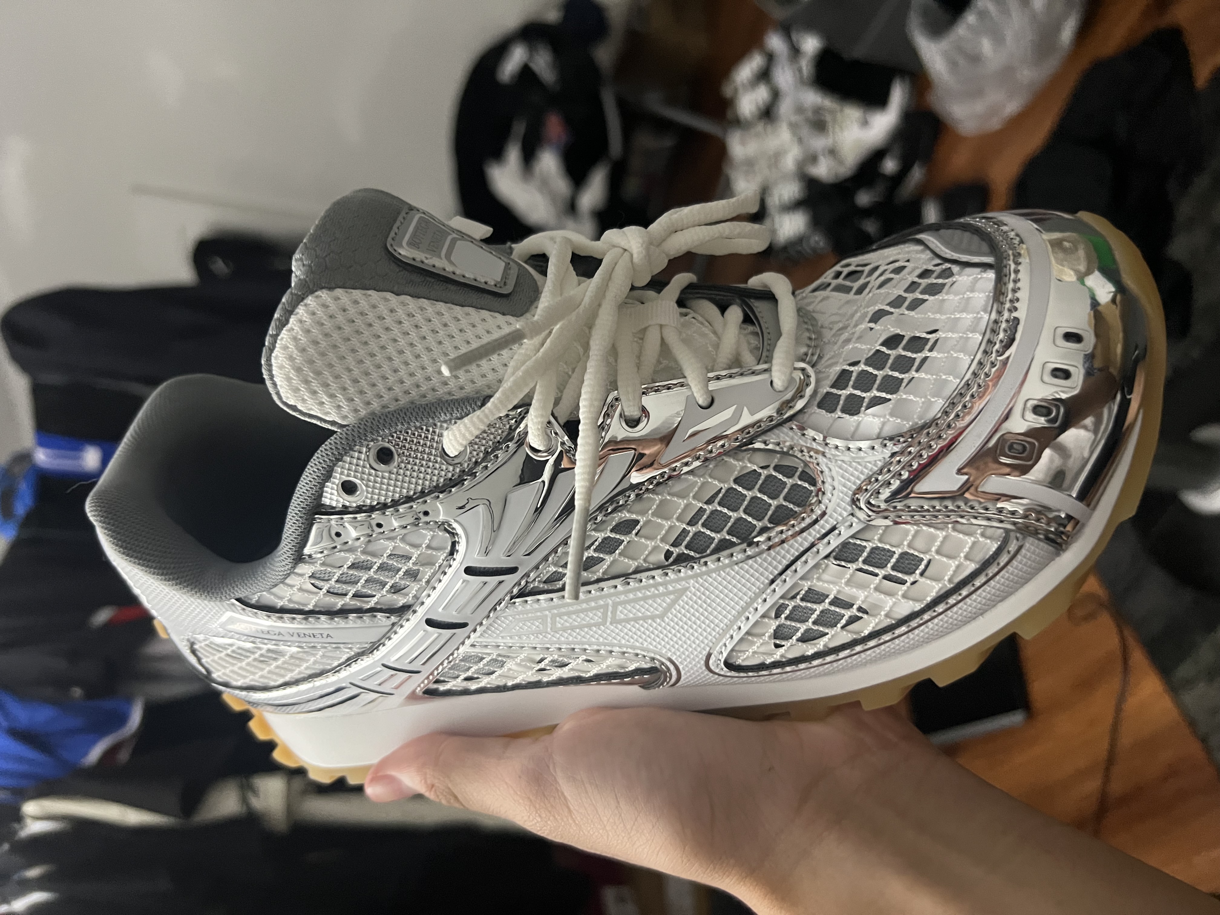 Bottega Veneta Orbit Silver White 741357V2X401425 review alex