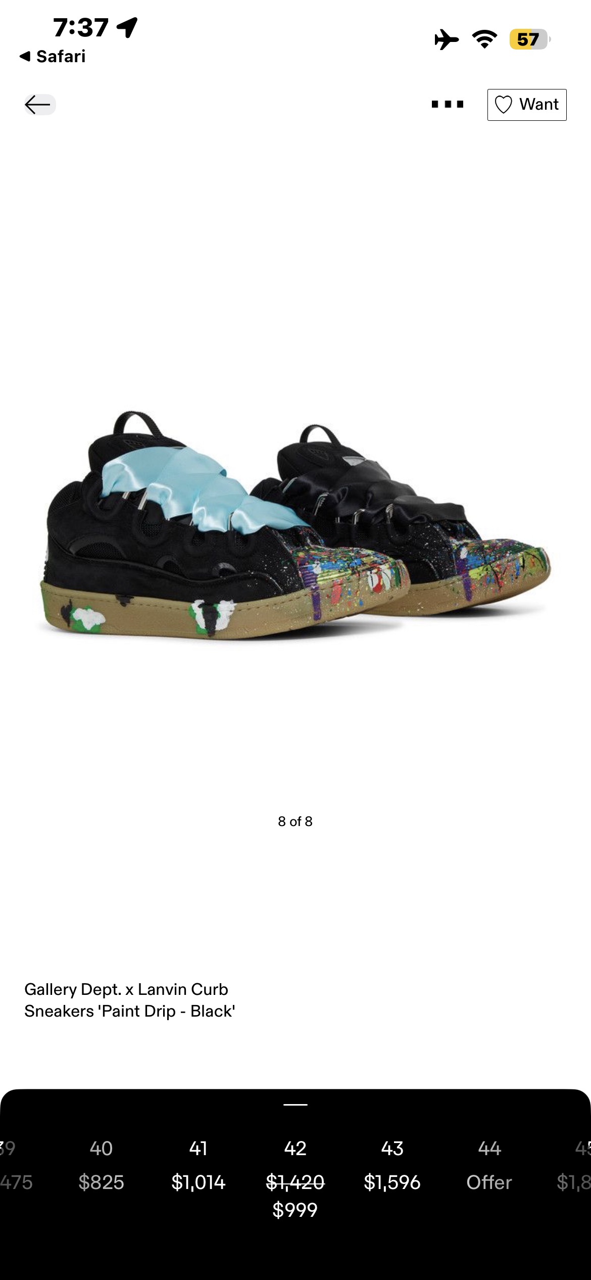 Lanvin Leather Curb x Gallery Dept Paint Drip Black Multi review Ny’air