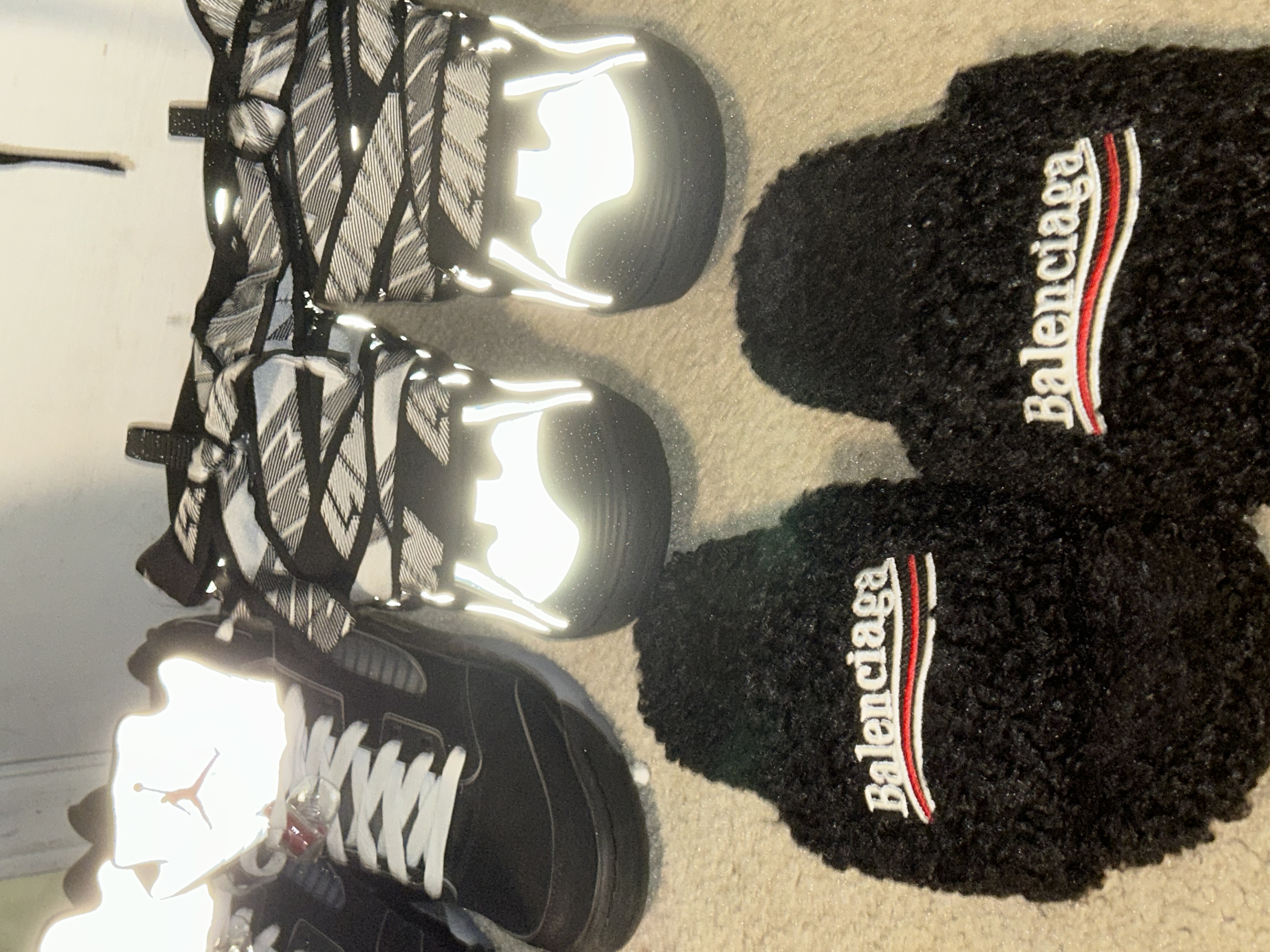 Lanvin Leather Curb Sneaker Black Grey review Jon 01