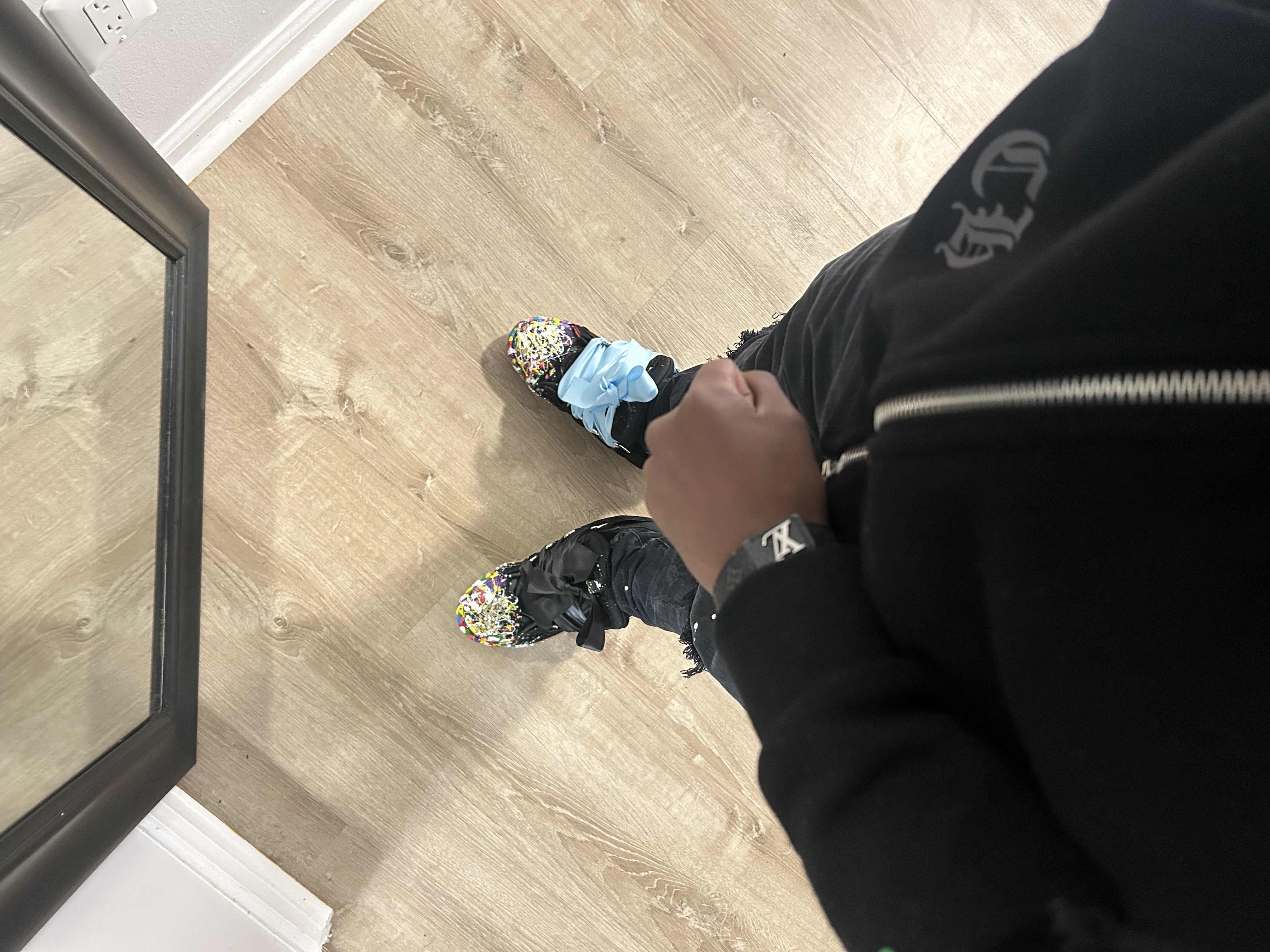 Lanvin Leather Curb x Gallery Dept Paint Drip Black Multi review Ny 00