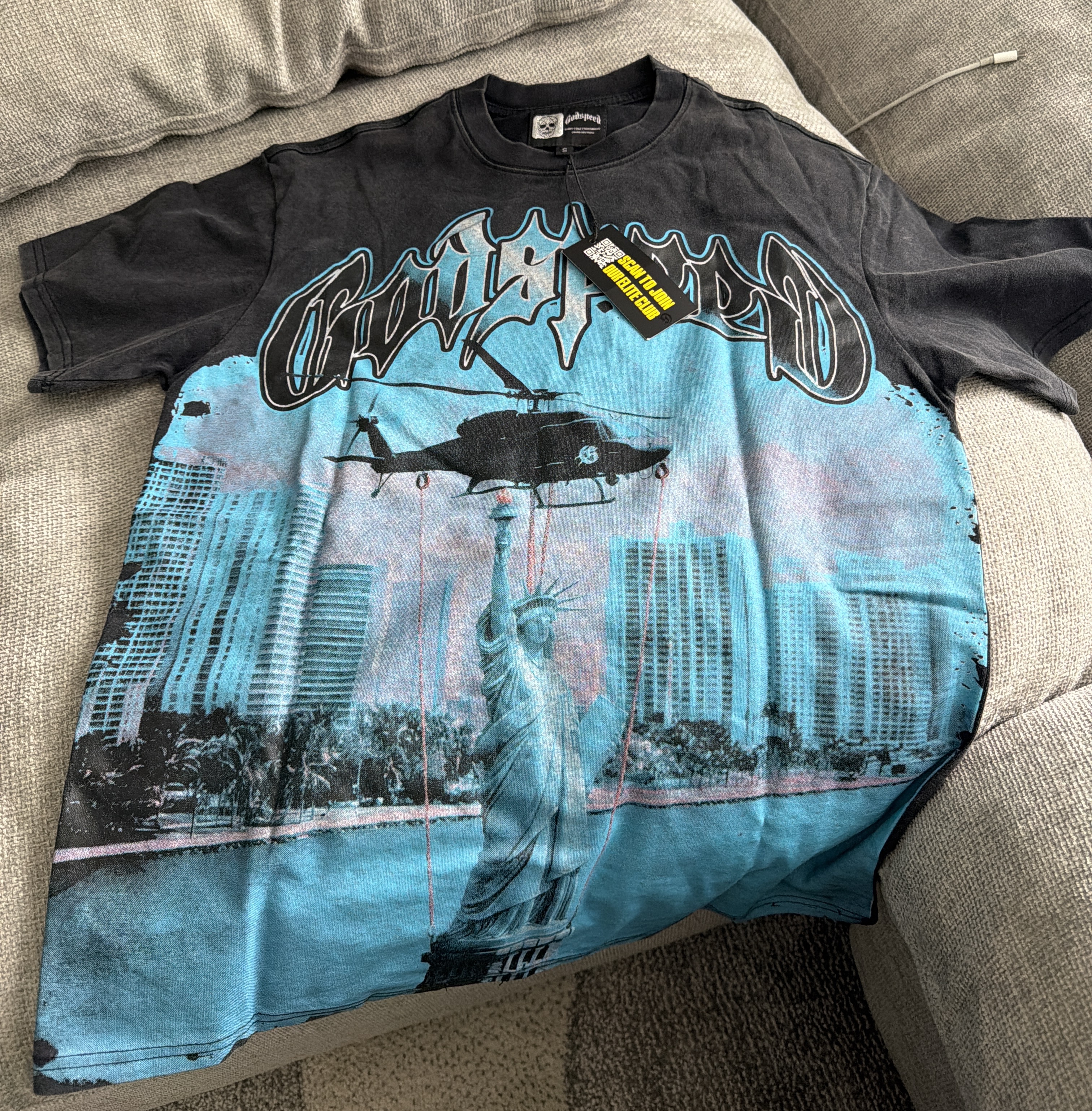 Godspeed Liberty Lift T-Shirt #7076 Green/Black/White review 2