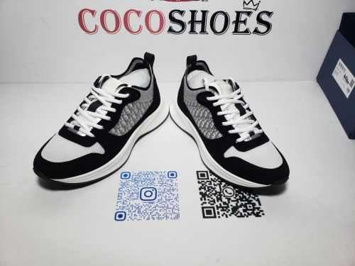COCOSHOES QC | Dior B25 Runner Black Suede White Technical Mesh Oblique Canvas 3SN259YUH_H960
