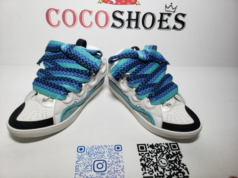 COCOSHOES QC | Lanvin Curb Sneakers White Blue