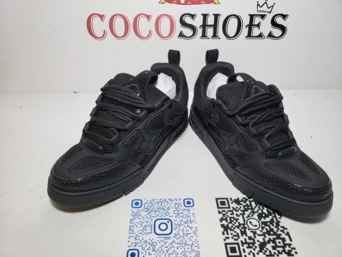 COCOSHOES QC | Louis Vuitton Skate Low Top Skateboard Shoes Black 1ADHHC