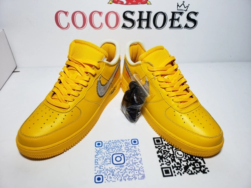 COCOSHOES QC | Nike Air Force 1 Low Off-White University Gold Metallic Silver DD1876-700
