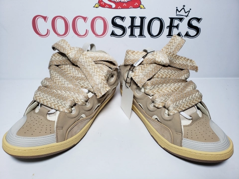 COCOSHOES QC | Lanvin Curb Sneakers White Brown