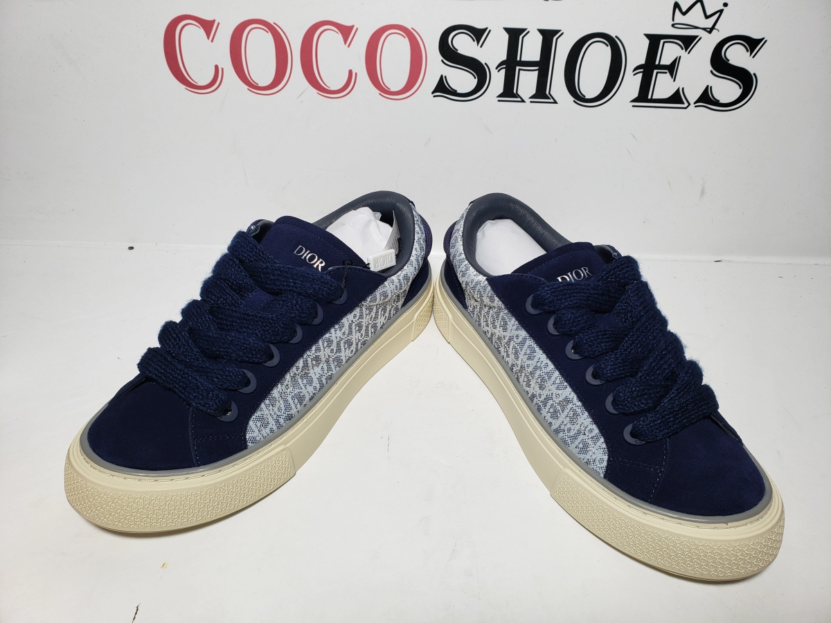 COCOSHOES QC | Dior B33 Sneaker Navy Blue Oblique Jacquard 3SN303ZWN_H559