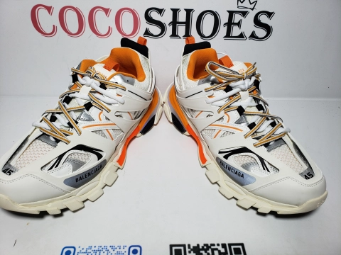 COCOSHOES QC | Balenciaga Track White Orange LED 542436W1GB19059