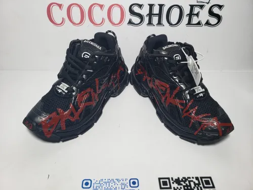 COCOSHOES QC |  Balenciaga Runner Graffiti Black Red 677402 W3RB1 0102