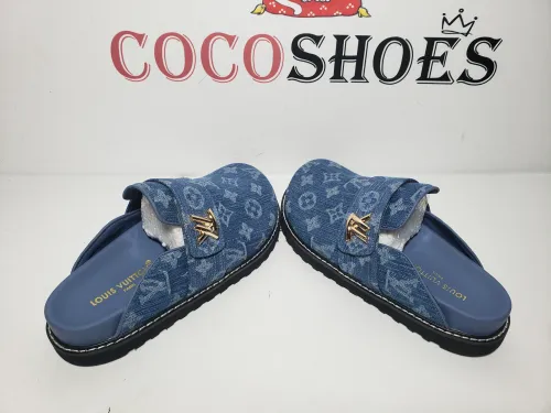 COCOSHOES QC |  Louis Vuitton LV Cosy Comfort Mule Blue 1AGVOQ
