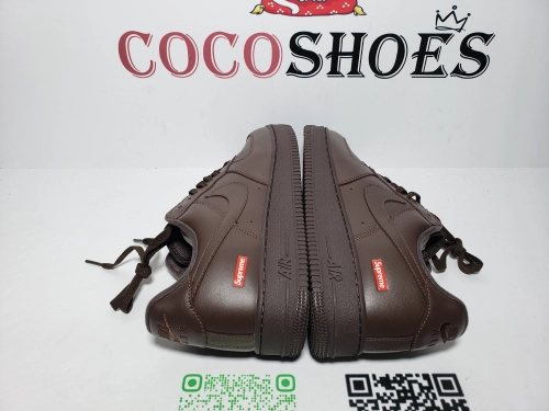 COCOSHOES QC | Nike Air Force 1 Low Supreme Baroque Brown CU9225-200