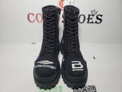 COCOSHOES QC | Balenciaga Strike Men's Combat Boot Black 694042W2H131000