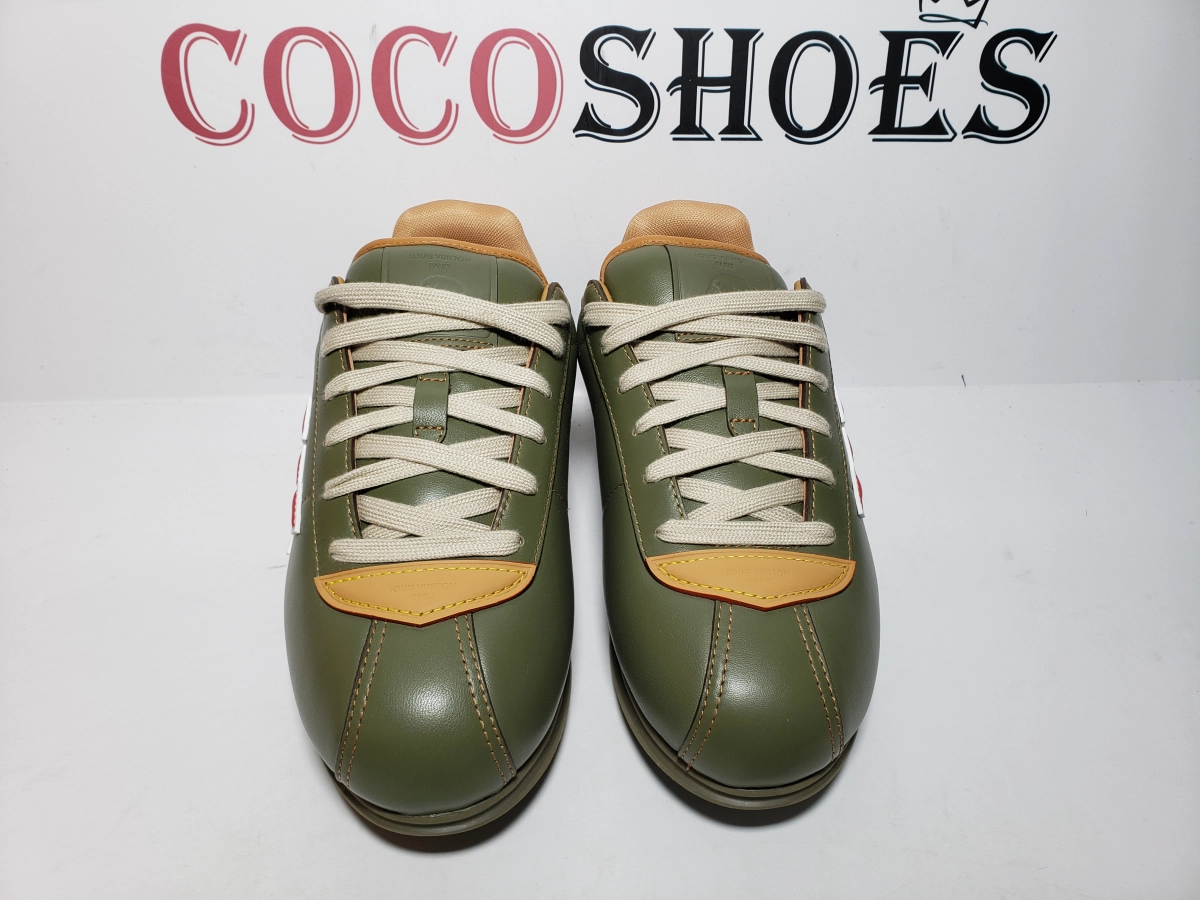COCOSHOES QC | LV BUTTERSOFT Sneaker Lambskin/Plain Calf x Nigo Dark Green