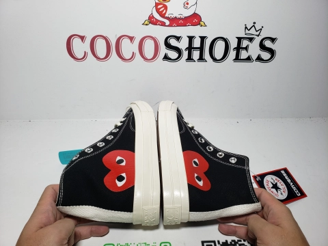 COCOSHOES QC | OG Converse Chuck Taylor All-Star 70s Hi Comme des Garcons PLAY Black 150204C