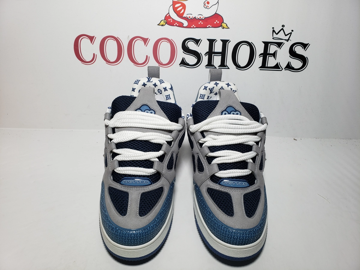 COCOSHOES QC | Louis Vuitton LV Skate Sneaker Slate Blue