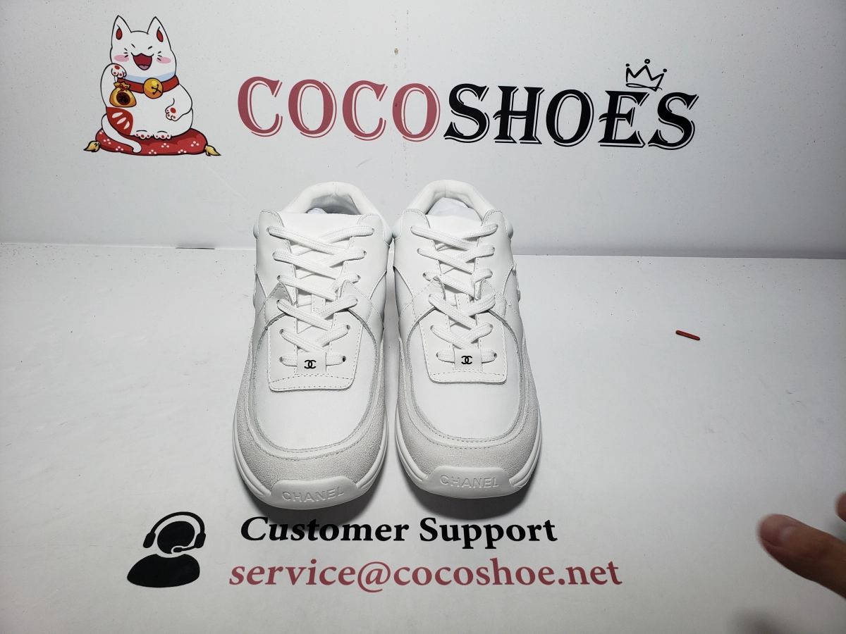 COCOSHOES QC | Chanel Low Top Trainer Suede White