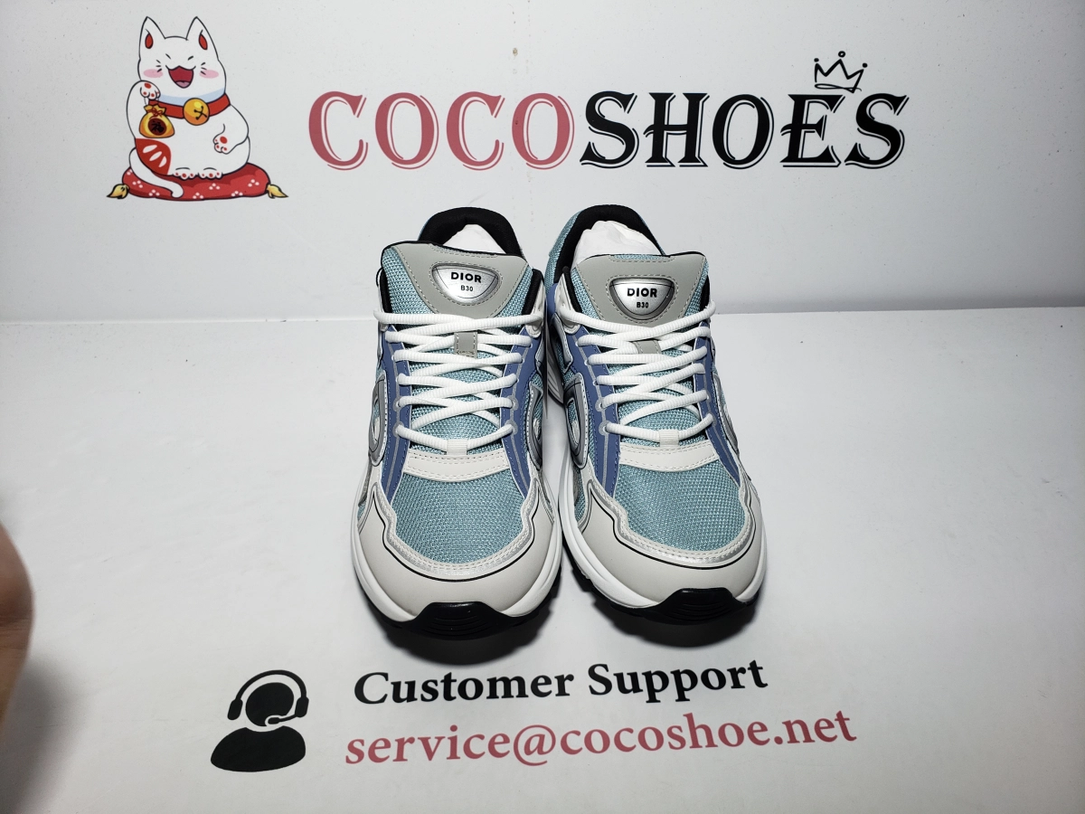 COCOSHOES QC | Dior B30 Mesh Light Blue Grey Trainer 3SN279ZRB_H560