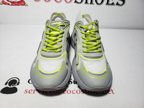 COCOSHOES QC | Dior B30 Countdown Tech Sneaker Fluorescent Light Green