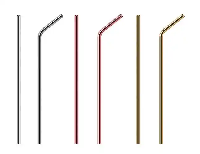 Stainless Steel Straws Set – Reusable with Cleaning Brush