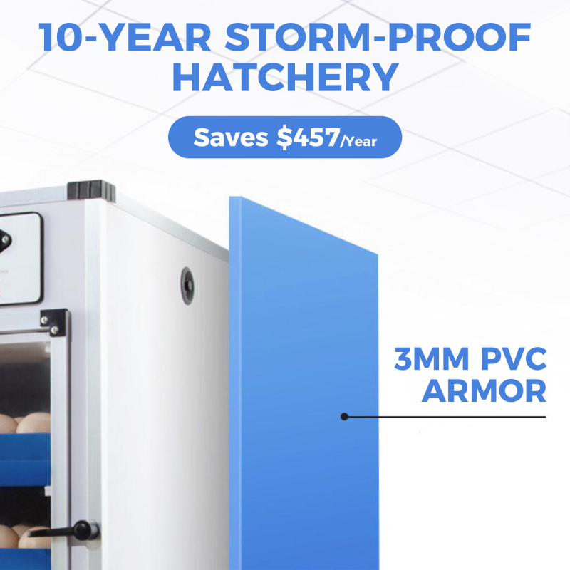 68-Egg Auto-Turn Incubator with Power Outage Protection & Smart Climate Control