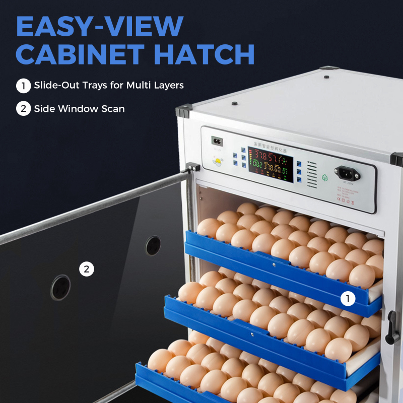 68-Egg Auto-Turn Incubator with Power Outage Protection & Smart Climate Control