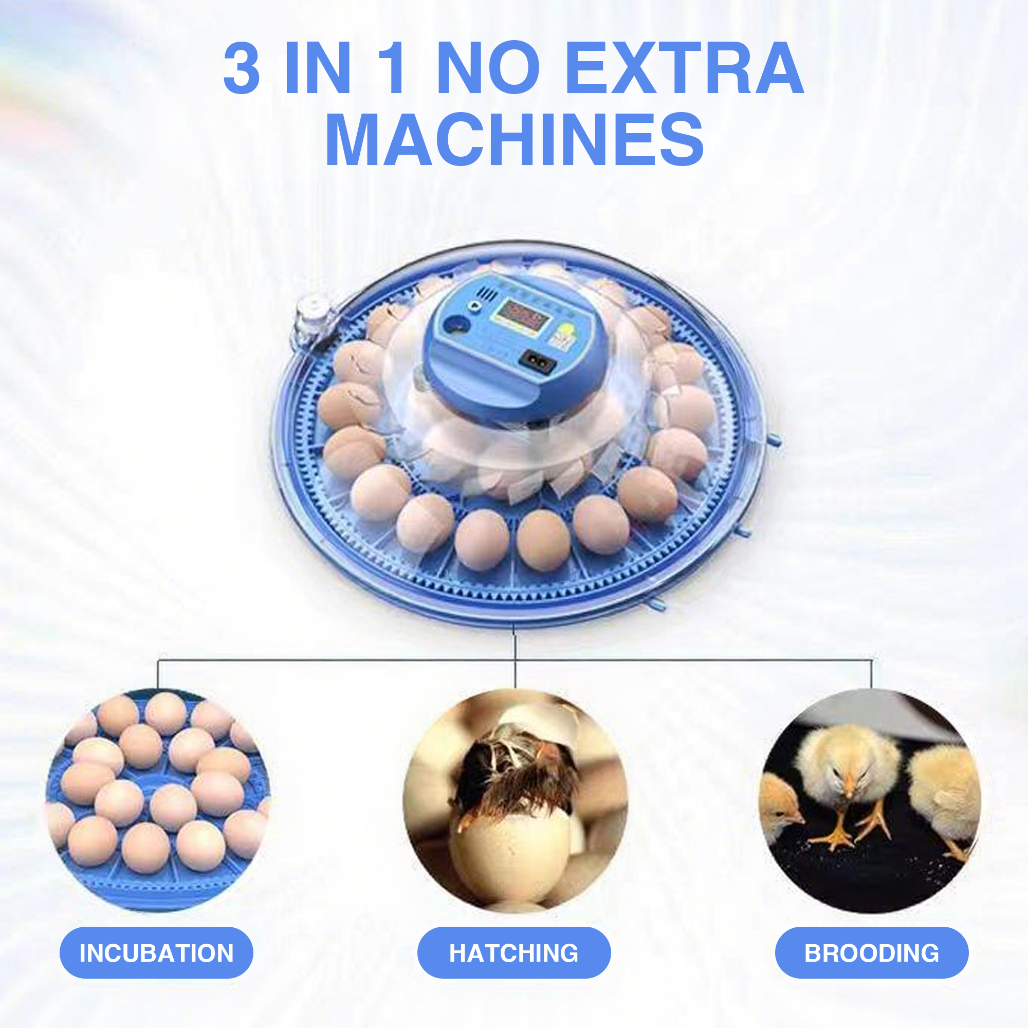 All-in-One UFO Egg Incubator Smart-Thermo & Auto-Hatching