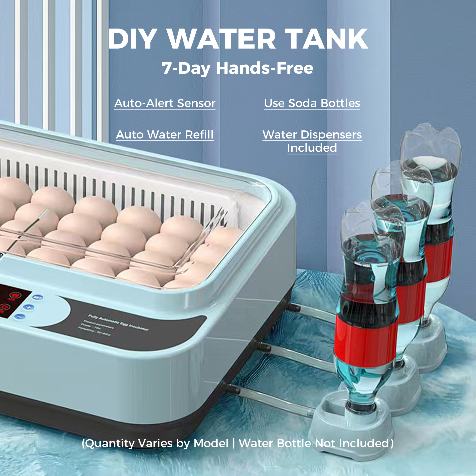 Single-Layer Precision 24 Eggs Incubator Auto Water & Temp Control 