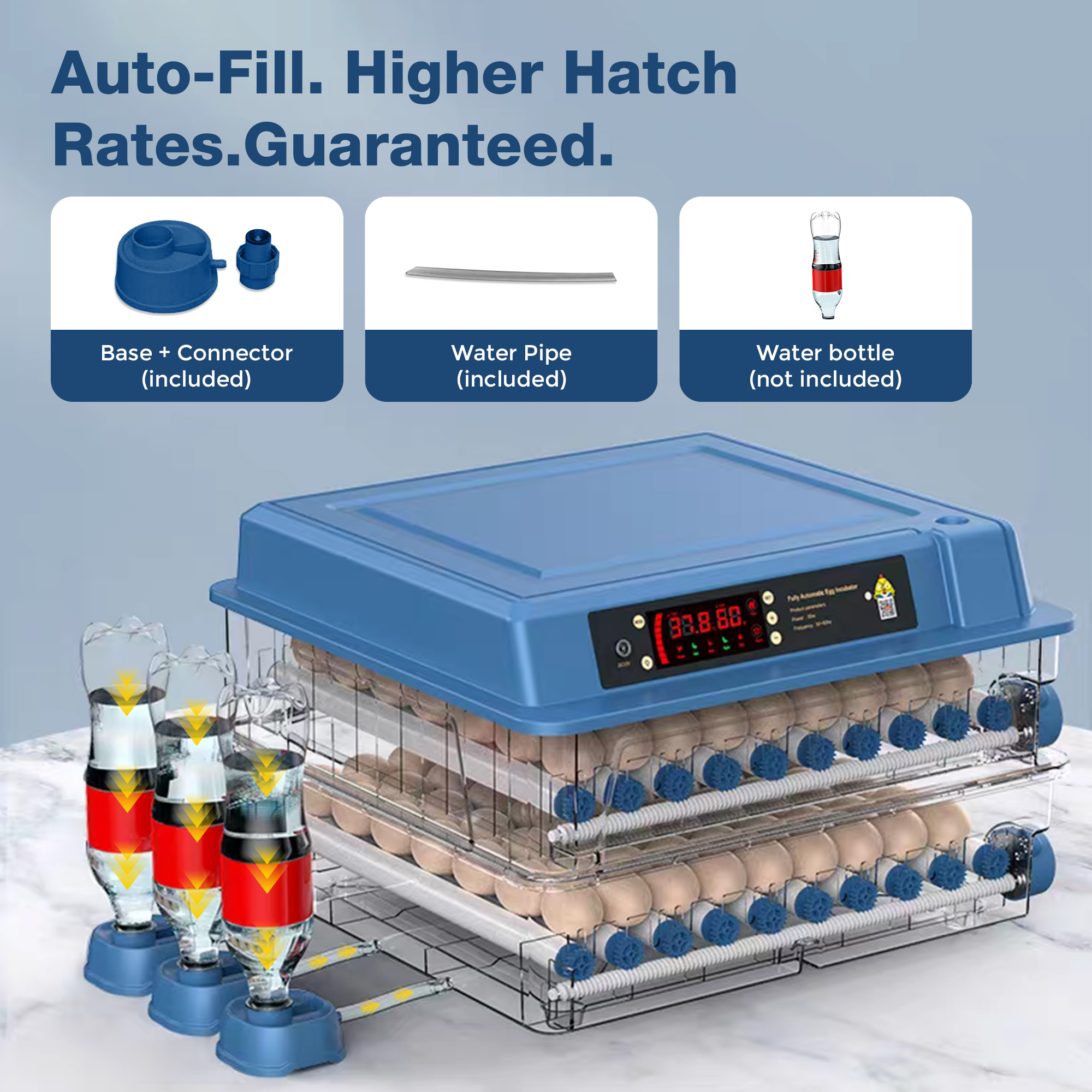 Automatic Egg Incubator with Temp and Humidity Control