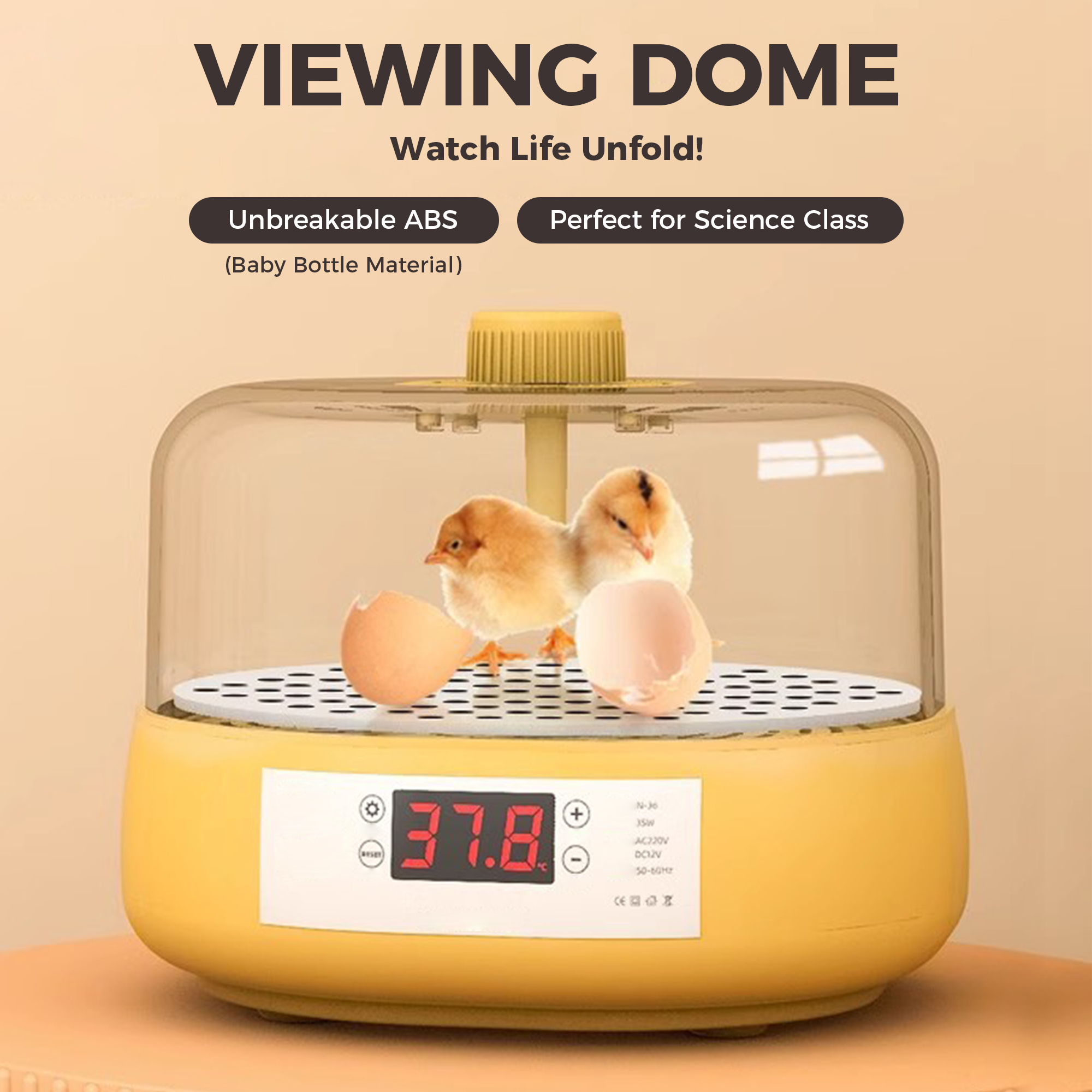 Eggbloom 6-Egg Auto-Turn Incubator