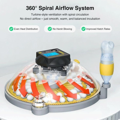 Automatic Egg Incubator with Interchangeable Trays (Chicken, Quail, Bird Options) 02