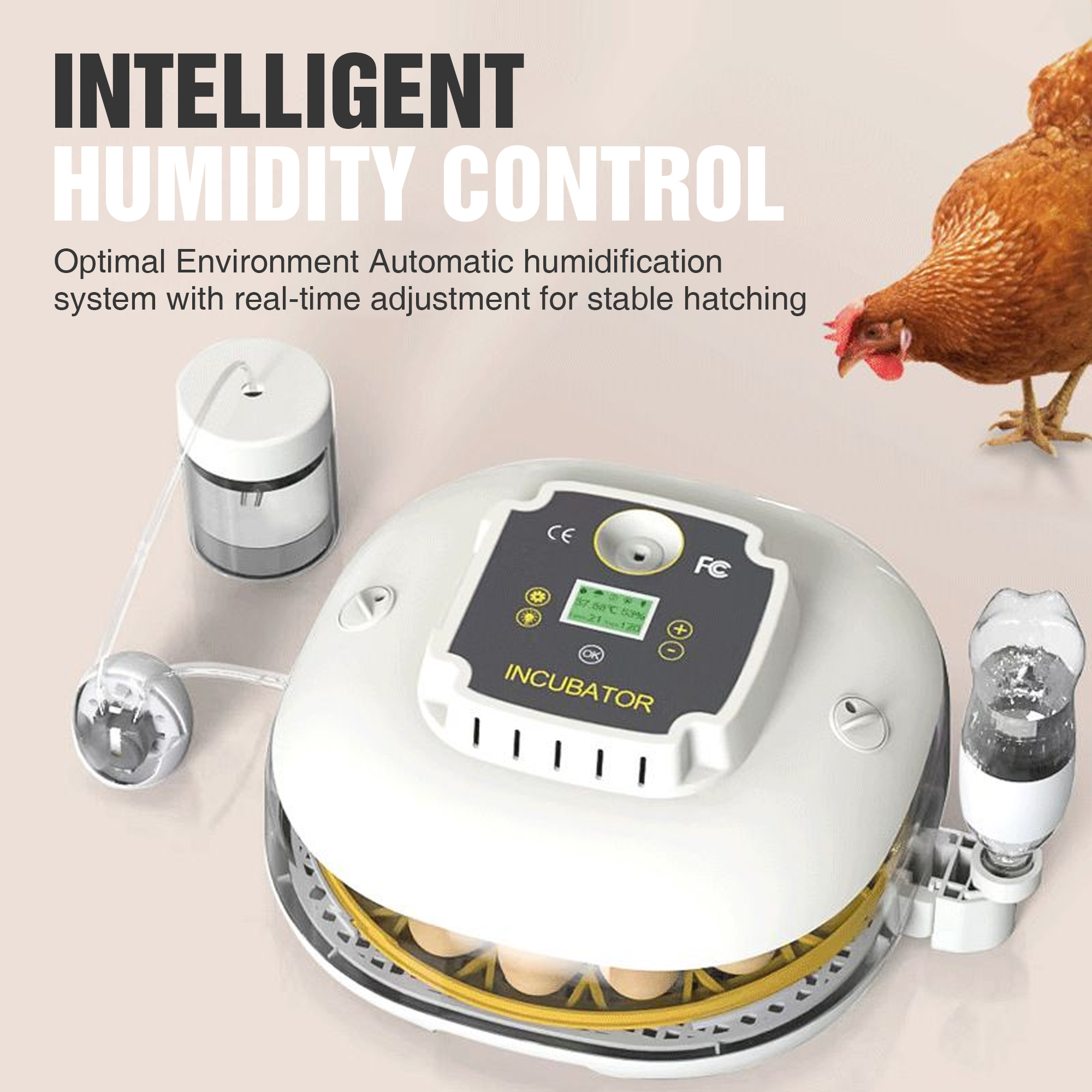  Digital Automatic Egg Incubator with Auto Turning & Humidity Control – 22 Eggs 