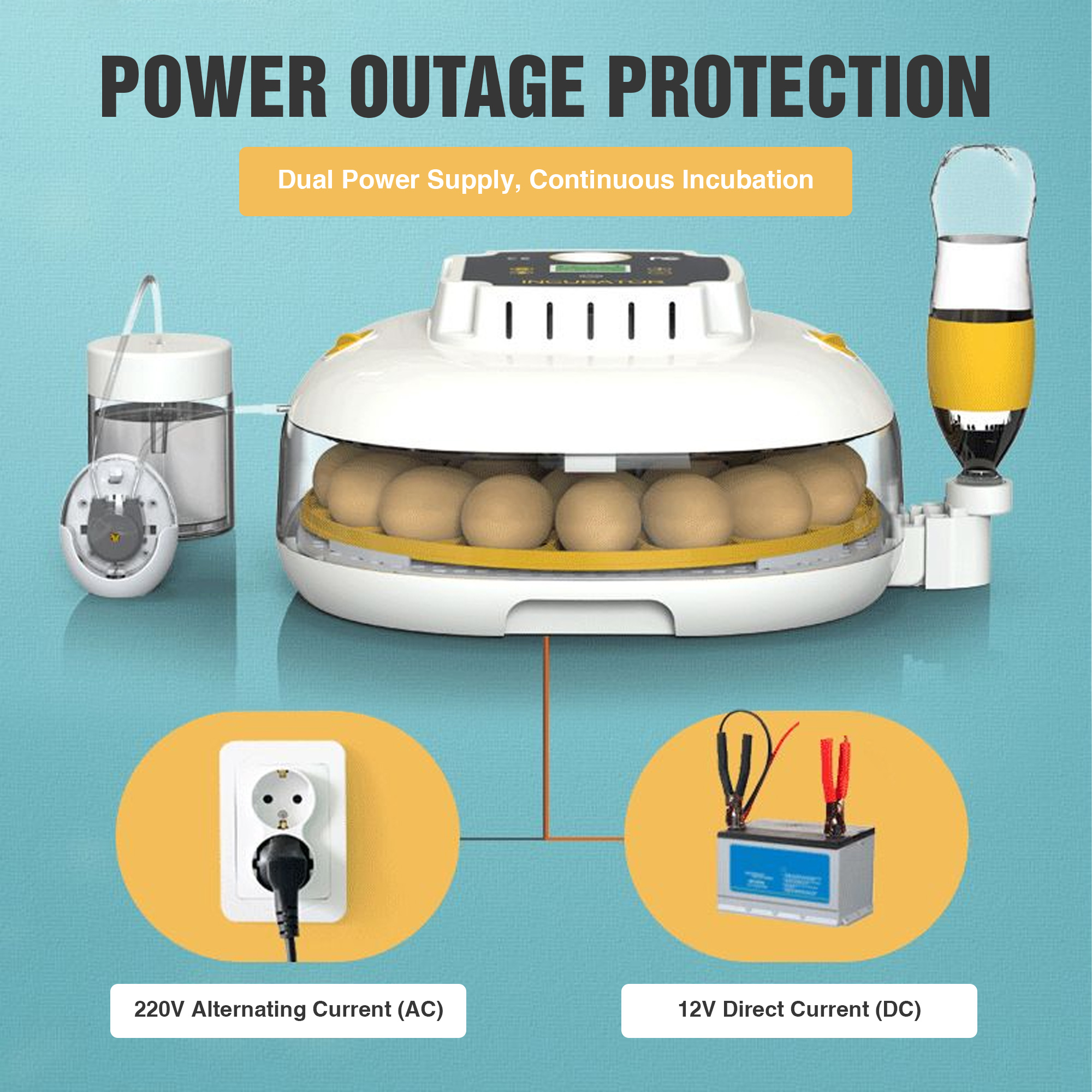  Digital Automatic Egg Incubator with Auto Turning & Humidity Control – 22 Eggs 