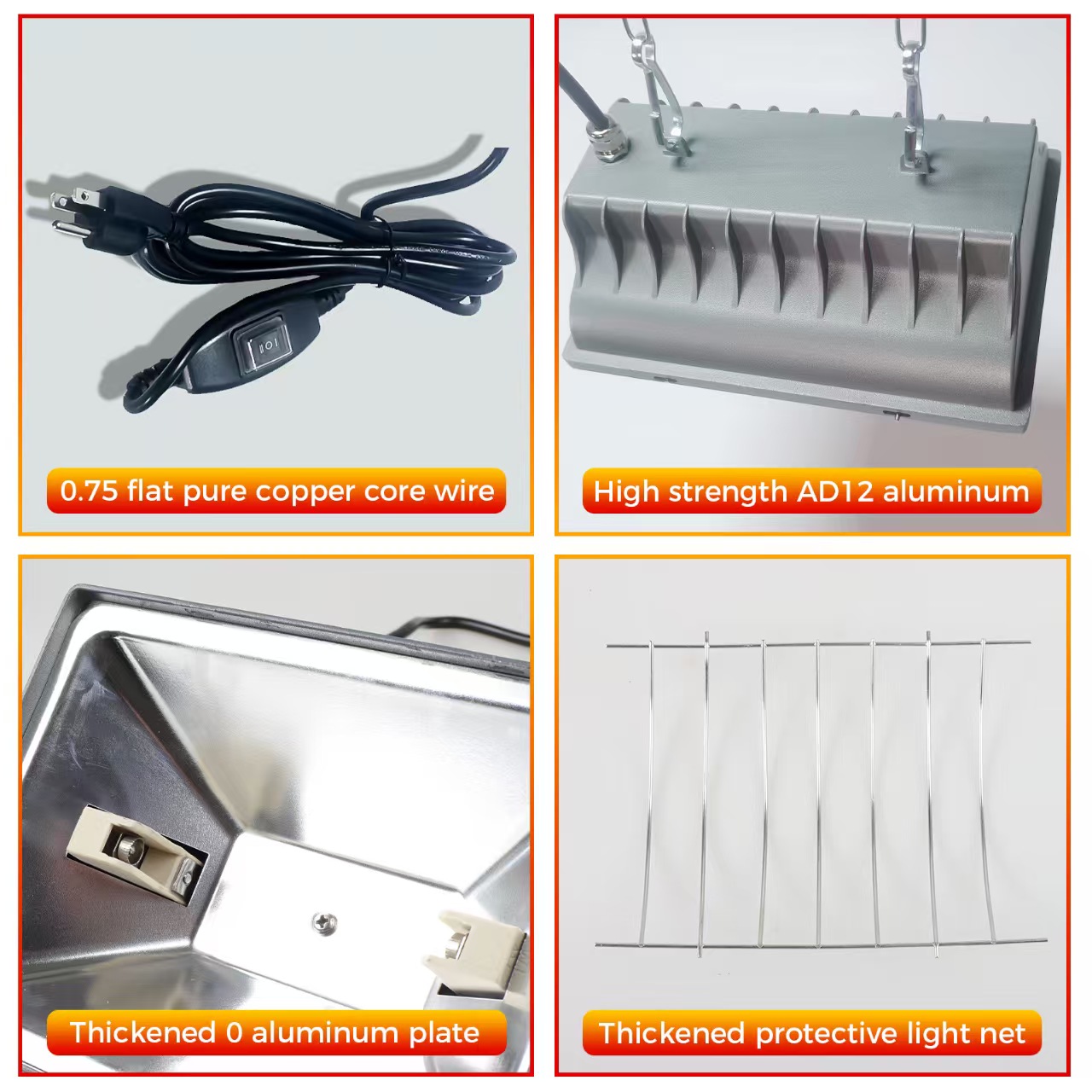 Chicken Coop Heat Lamp – 175W/250W Adjustable Hanging Infrared Heater 