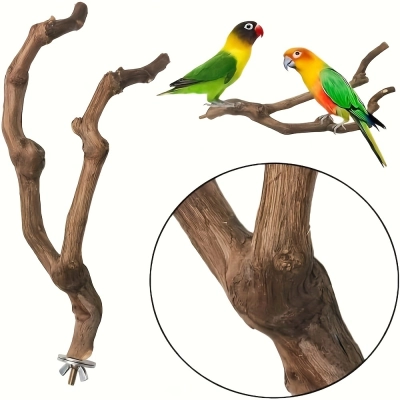 Natural Grape Wood Parrot Perch  01