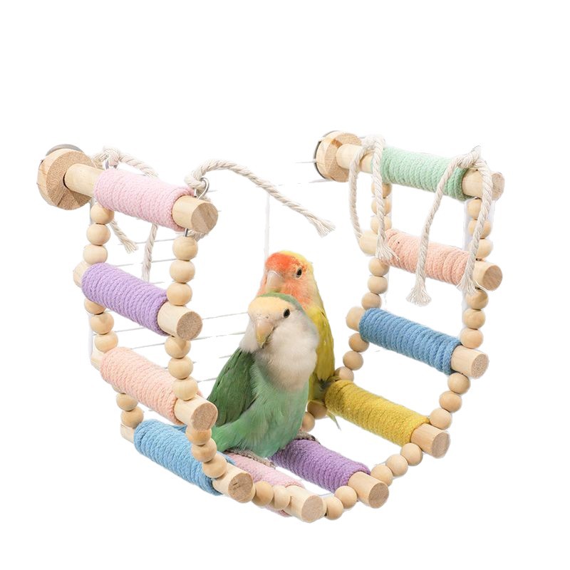Wood Bird Rope Ladder Perch (5/8/10 Rung)