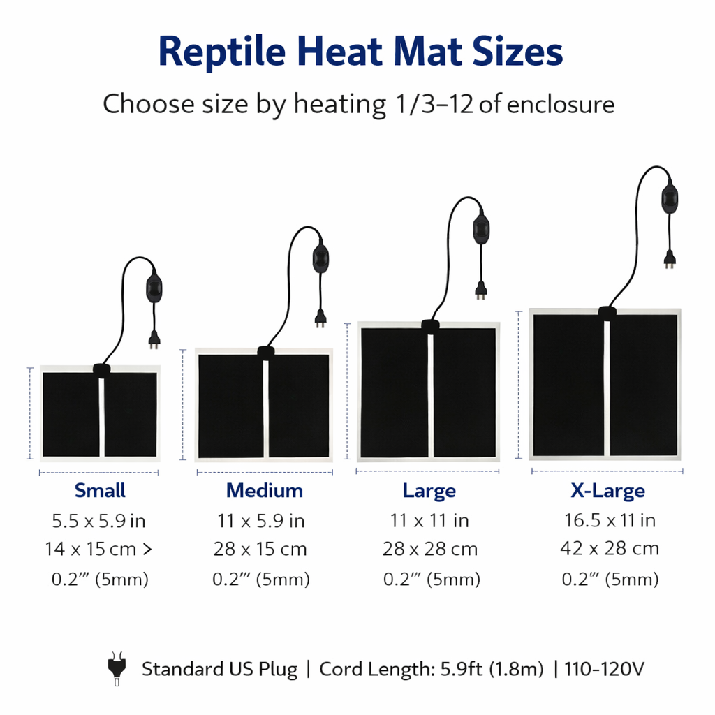 Graphene Reptile Heat Mat — 37°C Constant Temperature