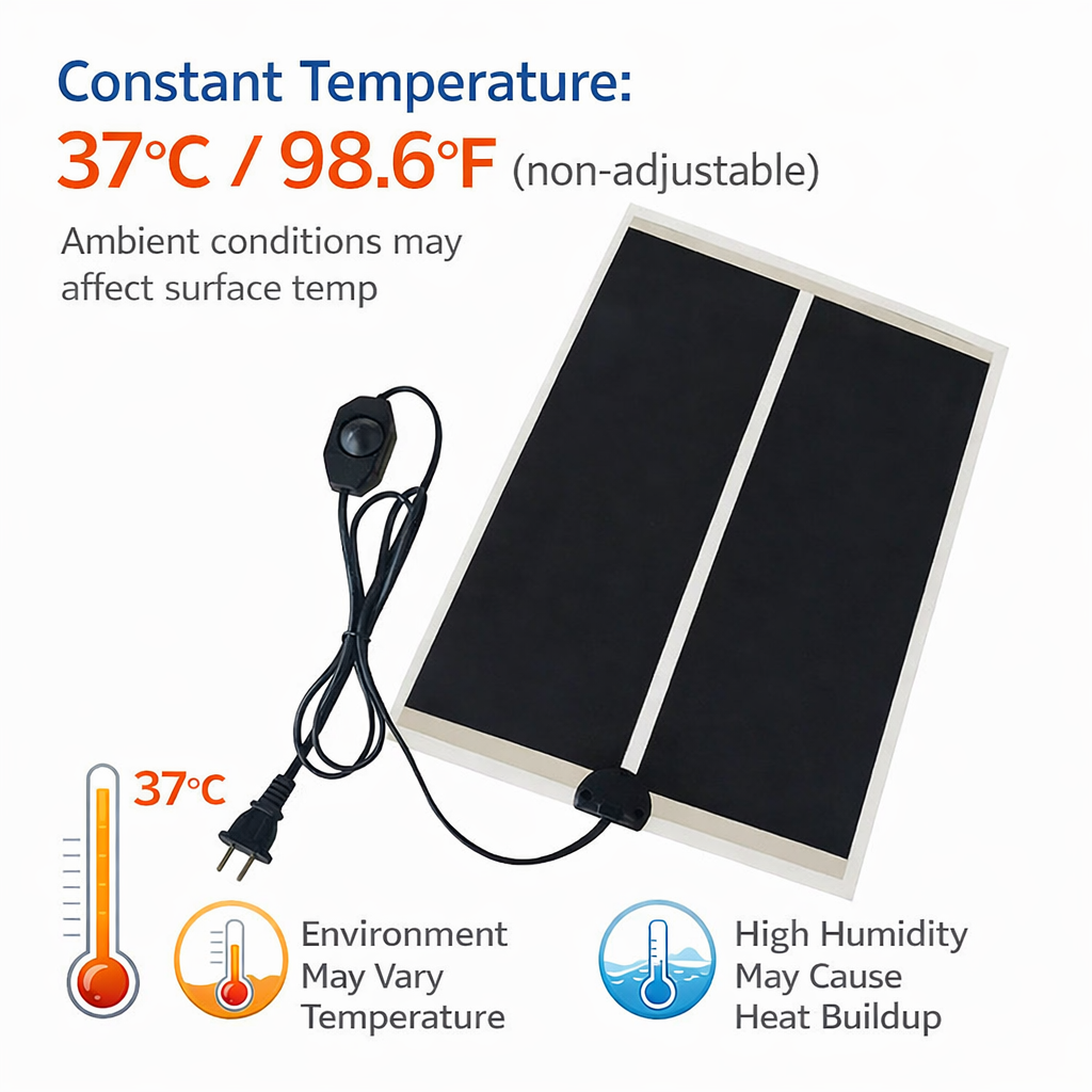 Graphene Reptile Heat Mat — 37°C Constant Temperature