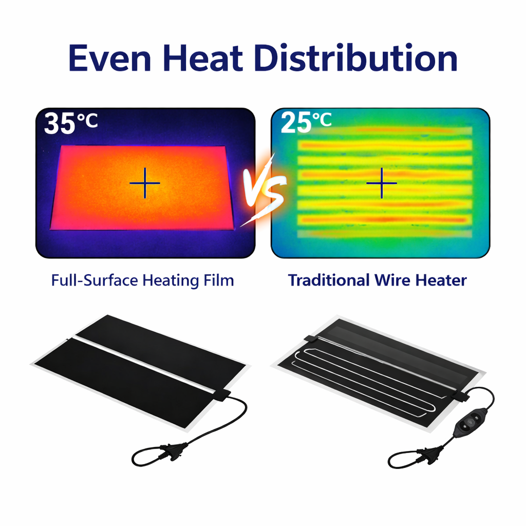 Graphene Reptile Heat Mat — 37°C Constant Temperature