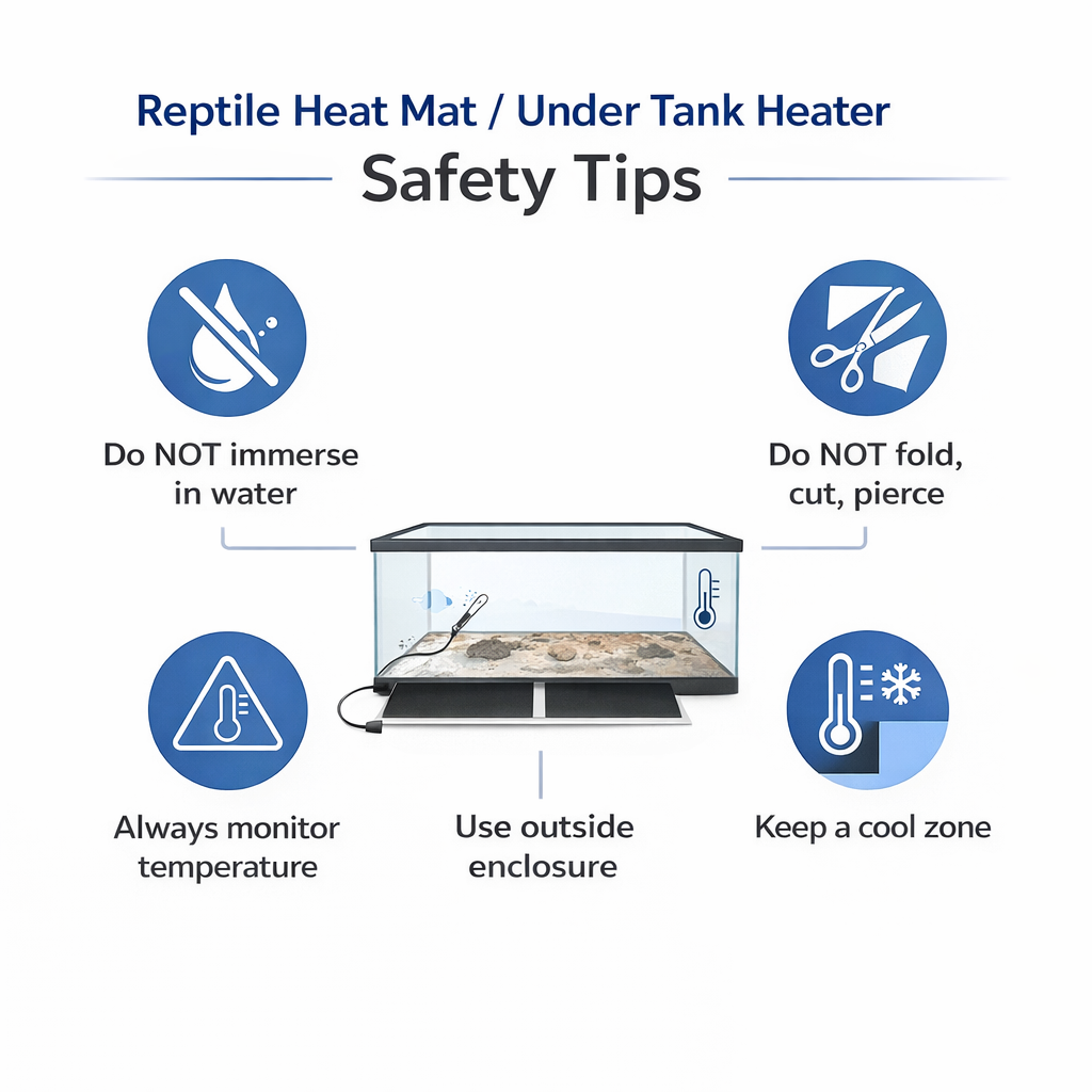Graphene Reptile Heat Mat — 37°C Constant Temperature