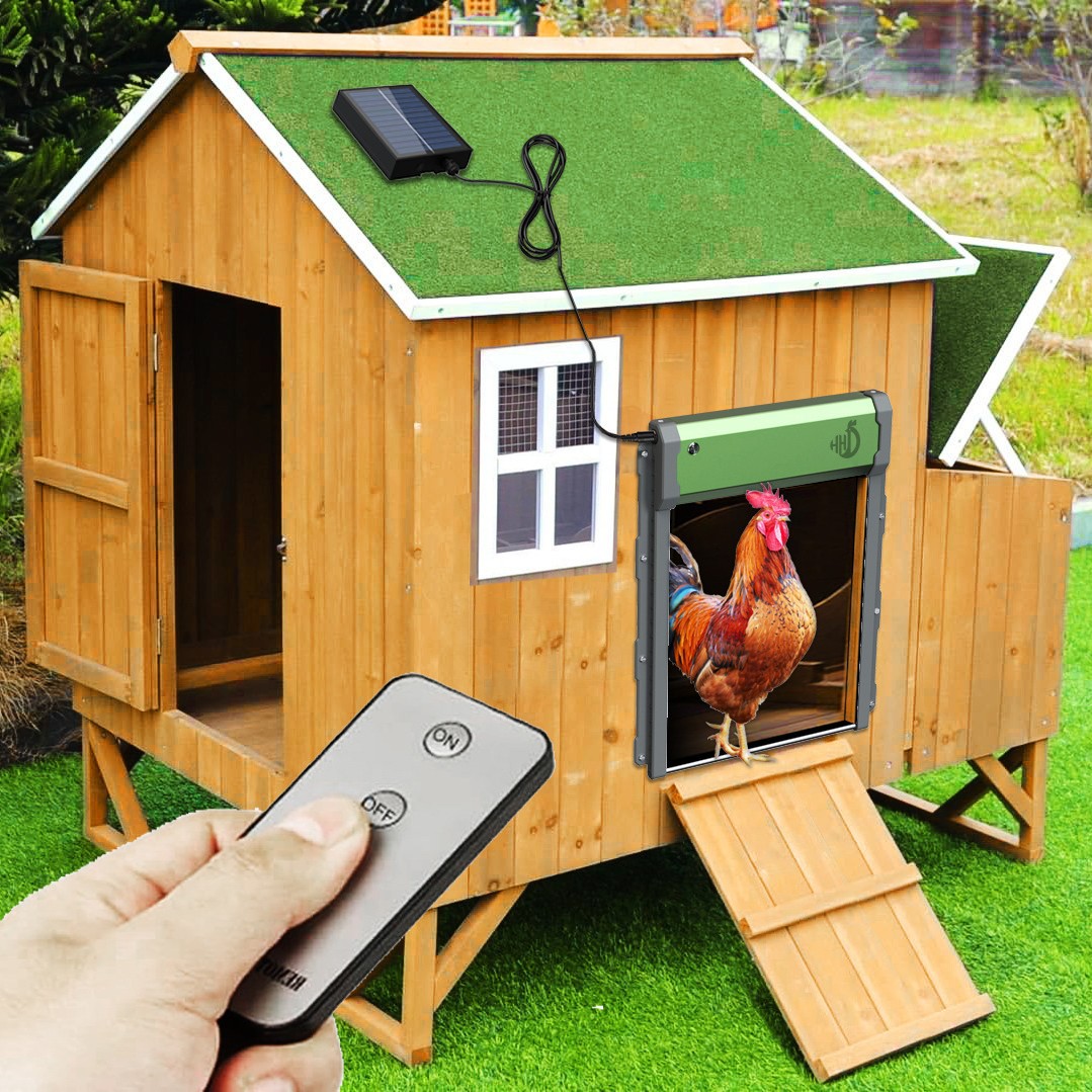 Solar-Powered Automatic Chicken Coop Door with Light Sensor & Timer