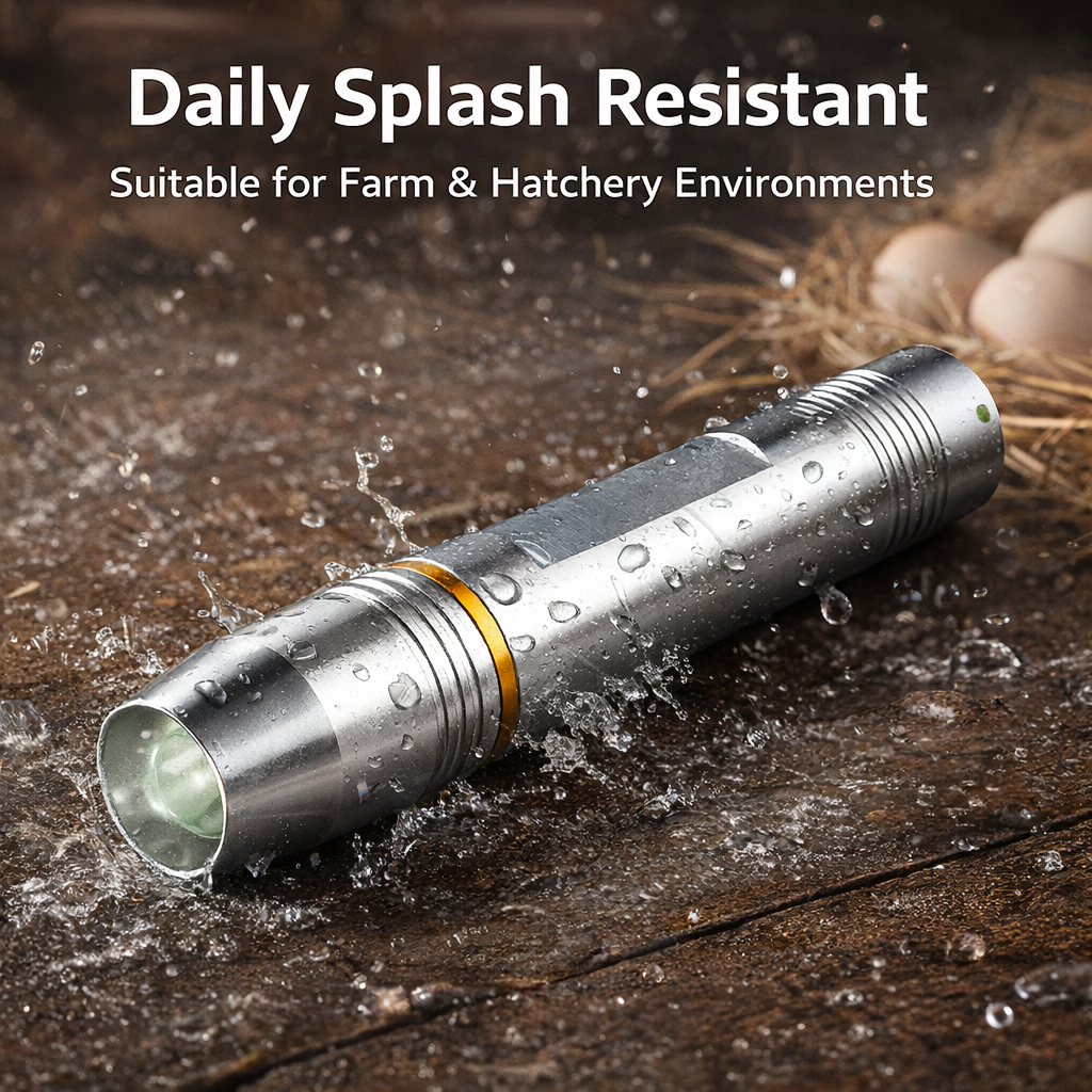 LED Egg Candler for Hatching Eggs – Portable Handheld Candling Lamp