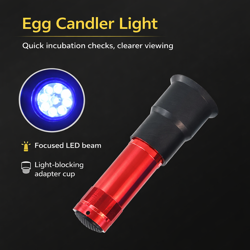 Pocket Candling Flashlight for Incubation Egg Checks