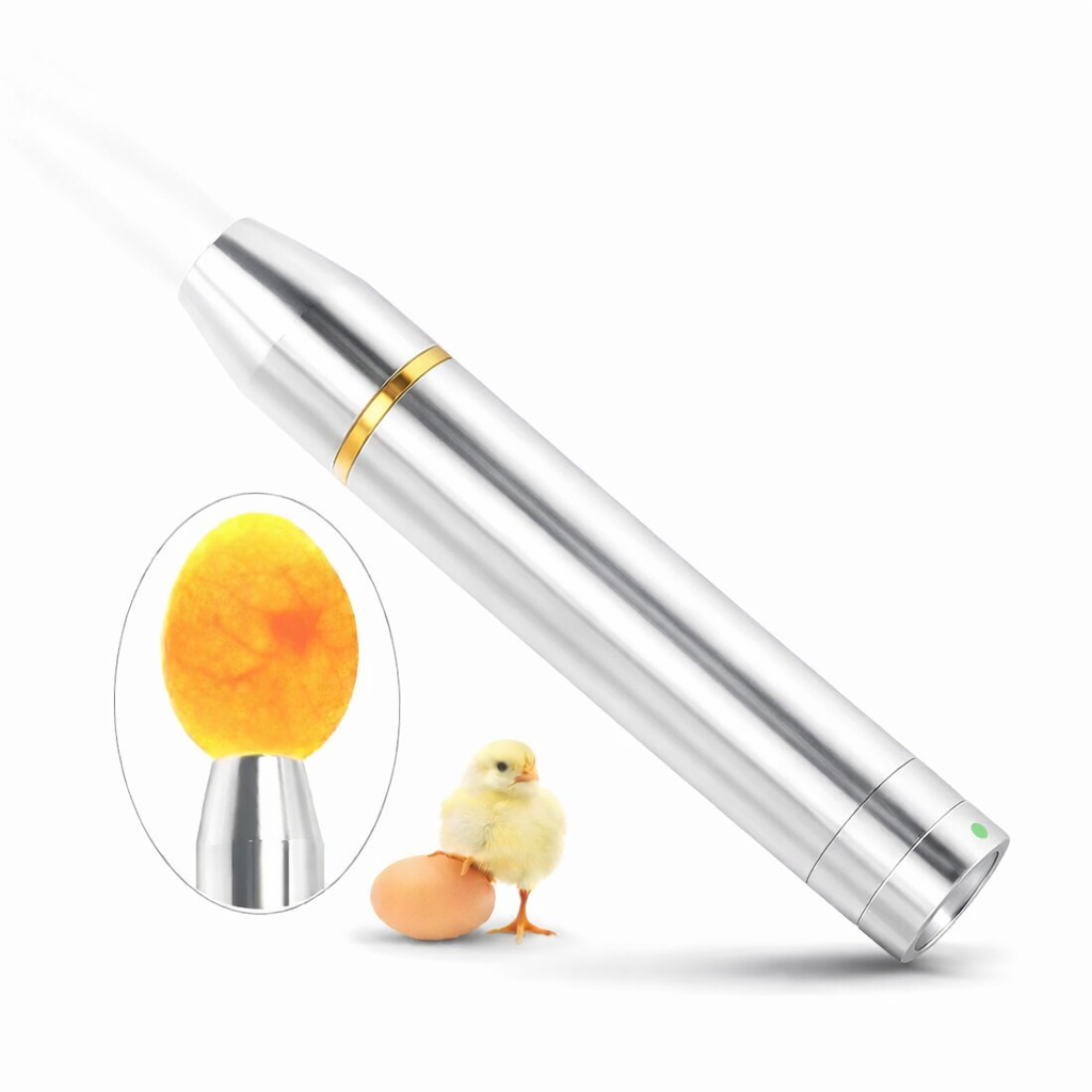 LED Egg Candler for Hatching Eggs – Portable Handheld Candling Lamp