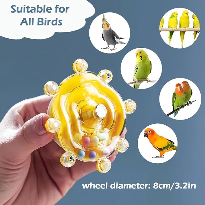 Interactive Spinner Toy for Budgies, Parakeets & Small Birds