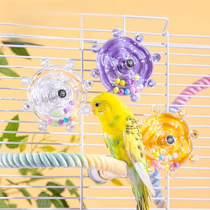 Interactive Spinner Toy for Budgies, Parakeets & Small Birds