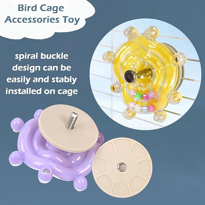 Interactive Spinner Toy for Budgies, Parakeets & Small Birds